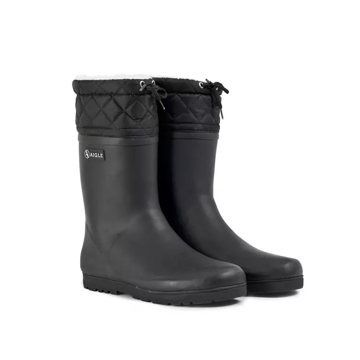 Aigle Woody Warm rubber boots, Noir, large image number 1