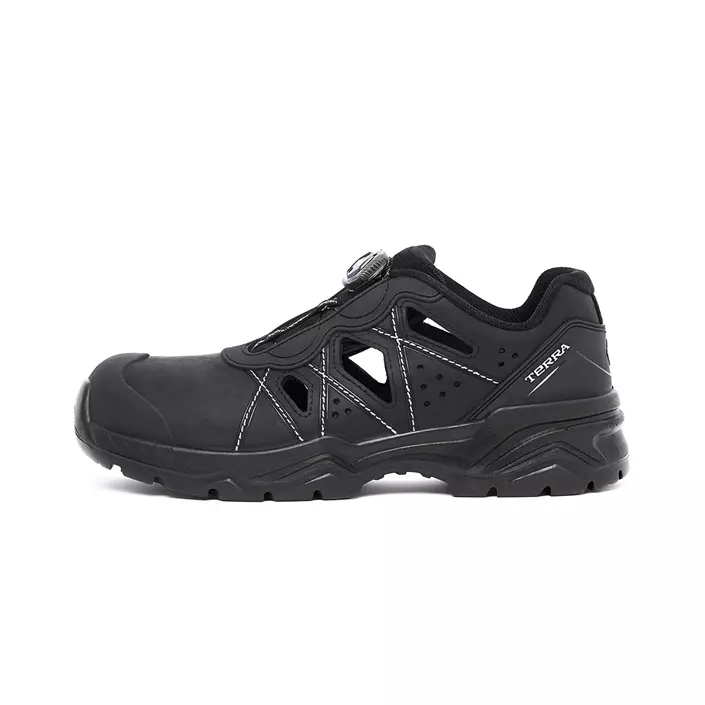 Terra 10709 safety sandals S1P, Black, large image number 1