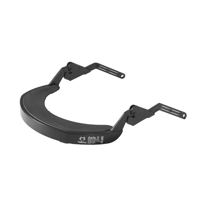 Hellberg Safe2 flexible visor holder with angled arms, Black, Black, large image number 0