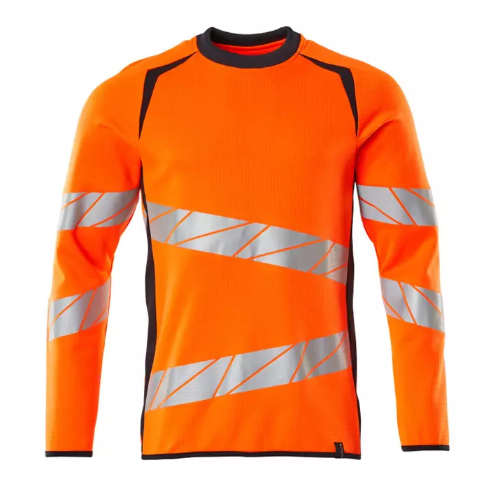 Mascot Accelerate Safe sweatshirt, Hi-vis Orange/Mørk Marine, large image number 0