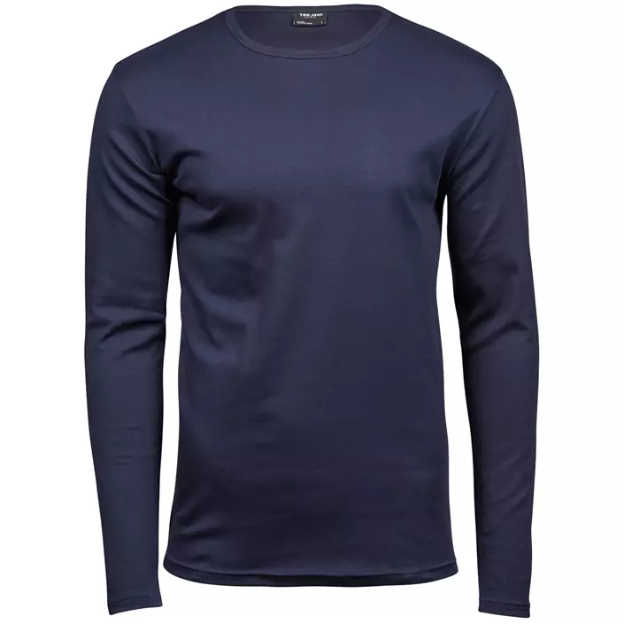 Tee Jays Interlock långärmad T-shirt, Navy, large image number 0