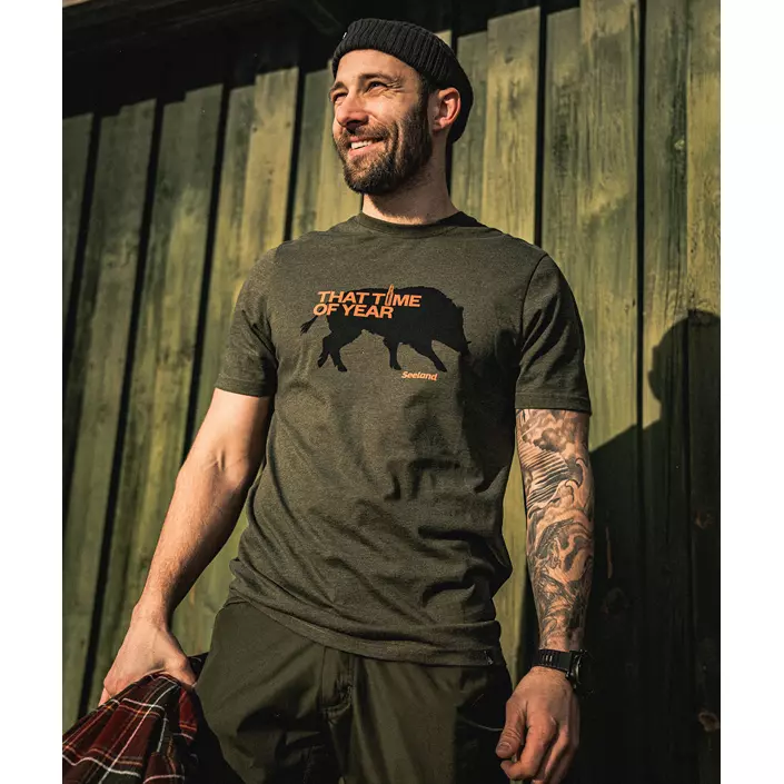 Seeland That Time T-shirt, Pine Green Melange, large image number 7