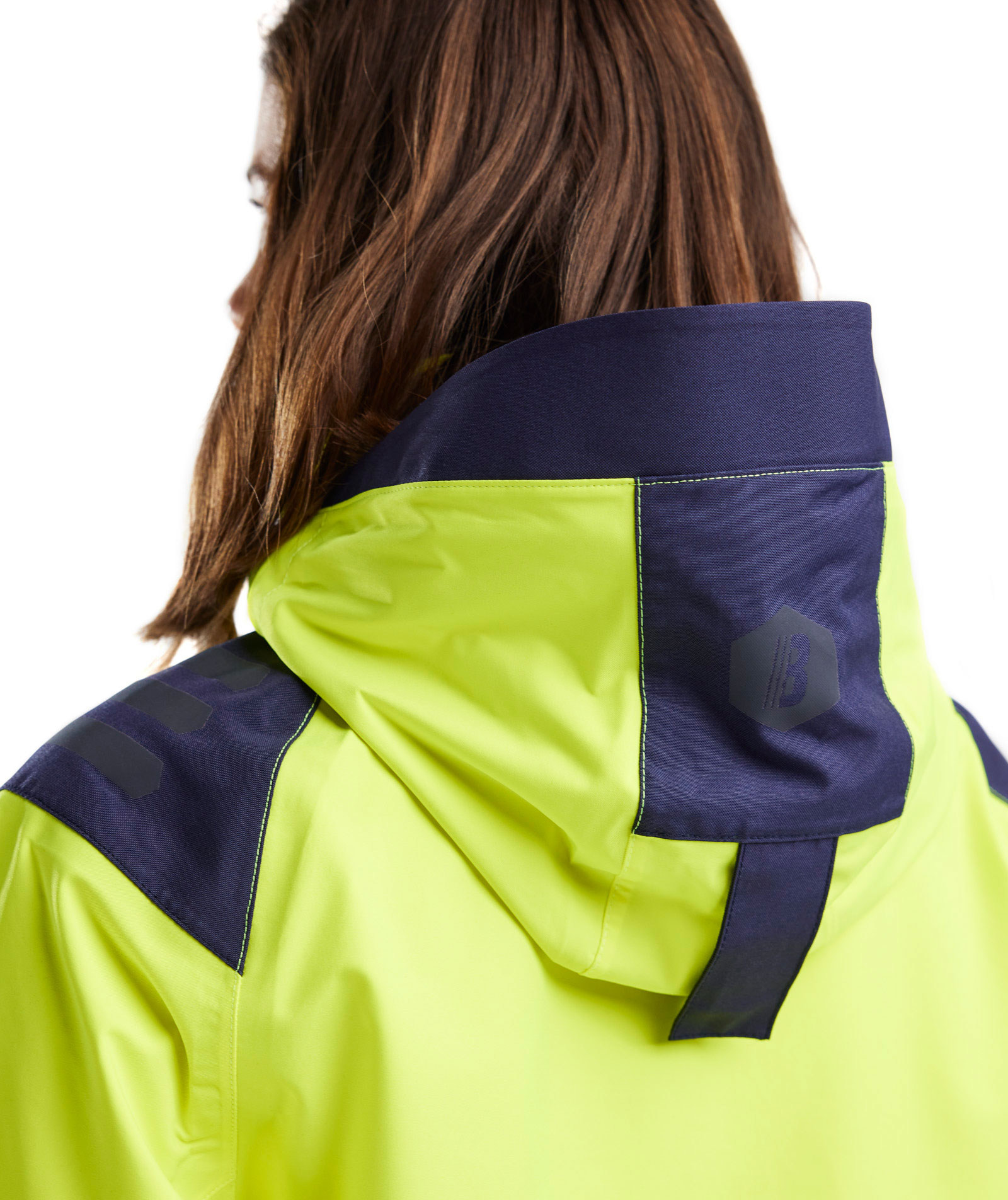 Bl&aring;kl&auml;der Damen Shelljacke, Hi-Vis gelb/marine, large image number 6