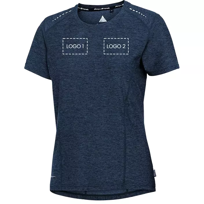 Pitch Stone dame T-shirt med logotryk, , large image number 1
