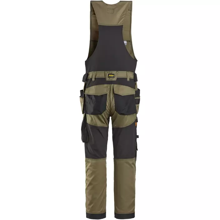 Snickers AllroundWork håndværker helbukser 6012, Khaki Green/Black, large image number 1