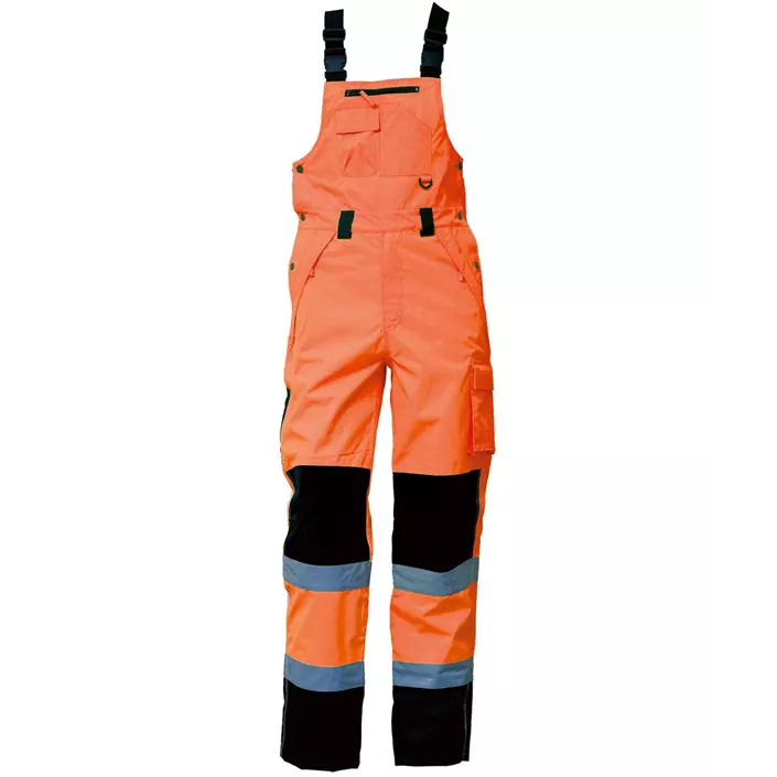 Elka Visible Xtreme bib and brace trousers, Hi-Vis Orange/Black, large image number 0