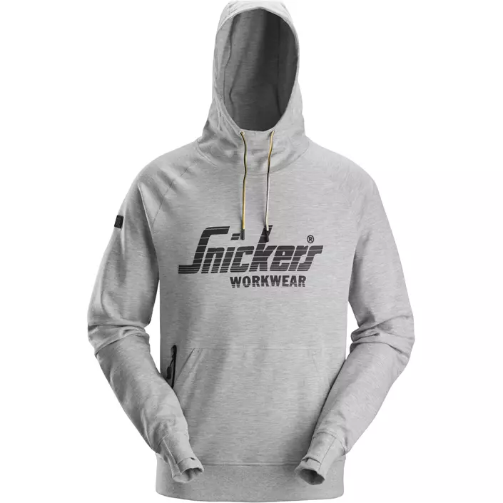 Snickers logo hoodie 2894, Grey Melange, large image number 0