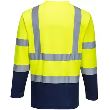 Portwest langärmliges T-Shirt, Hi-Vis gelb/marine