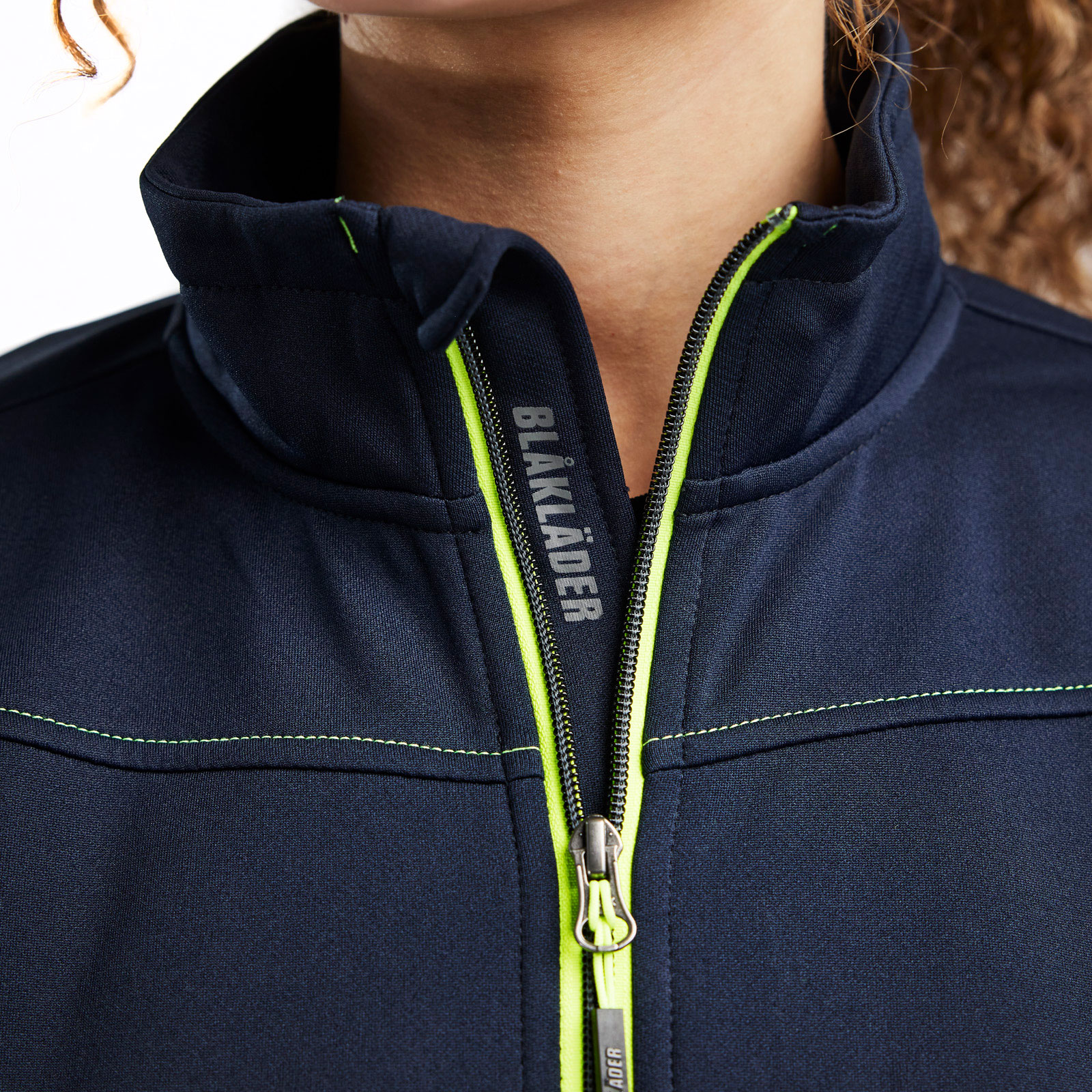 Bl&aring;kl&auml;der Unite cardigan dam, M&ouml;rk Marinbl&aring;/Hi-Vis Gul, large image number 5