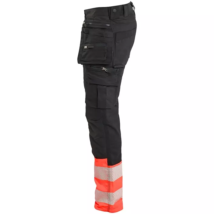 Blåkläder håndværkerbukser, Sort/Hi-Vis Rød, large image number 3