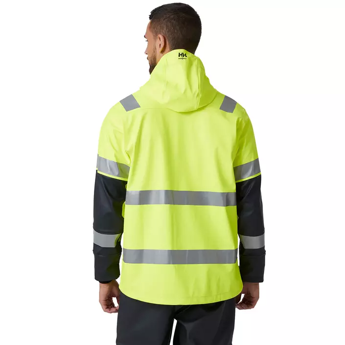 Helly Hansen Alna 2.0 rain jacket, Hi-vis yellow/Ebony, large image number 2