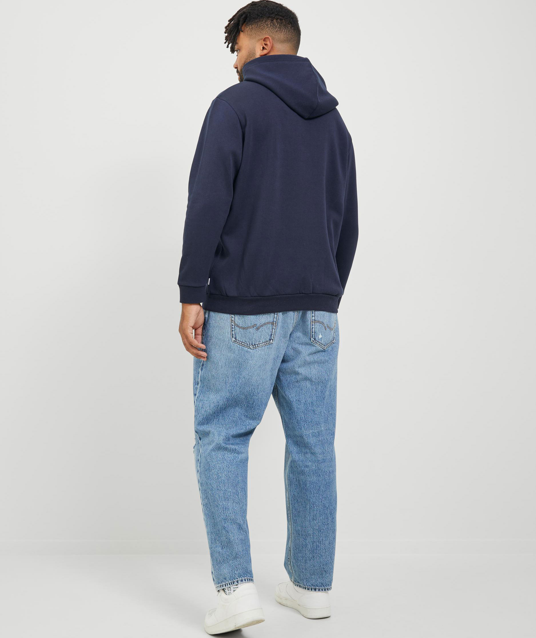 Jack & Jones Plus JJEBRADLEY hoodie, Navy Blazer, large image number 6