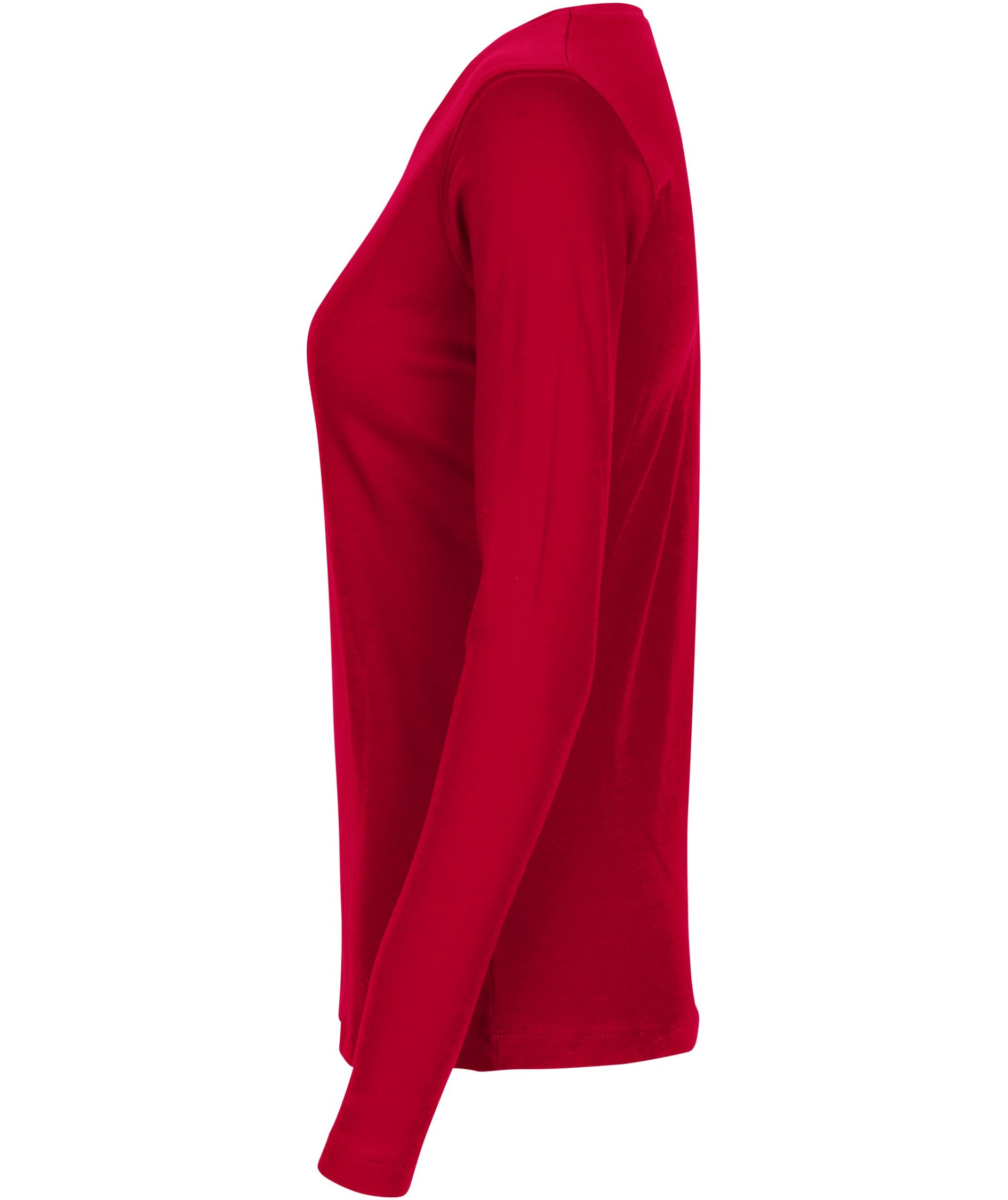 ID Interlock langermet dame T-skjorte, Red, large image number 2