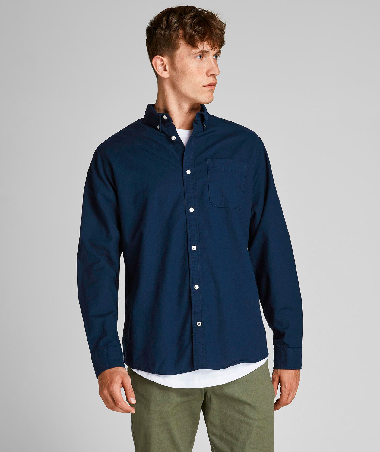 Jack & Jones JJEOXFORD Slim fit shirt, Navy Blazer, large image number 1