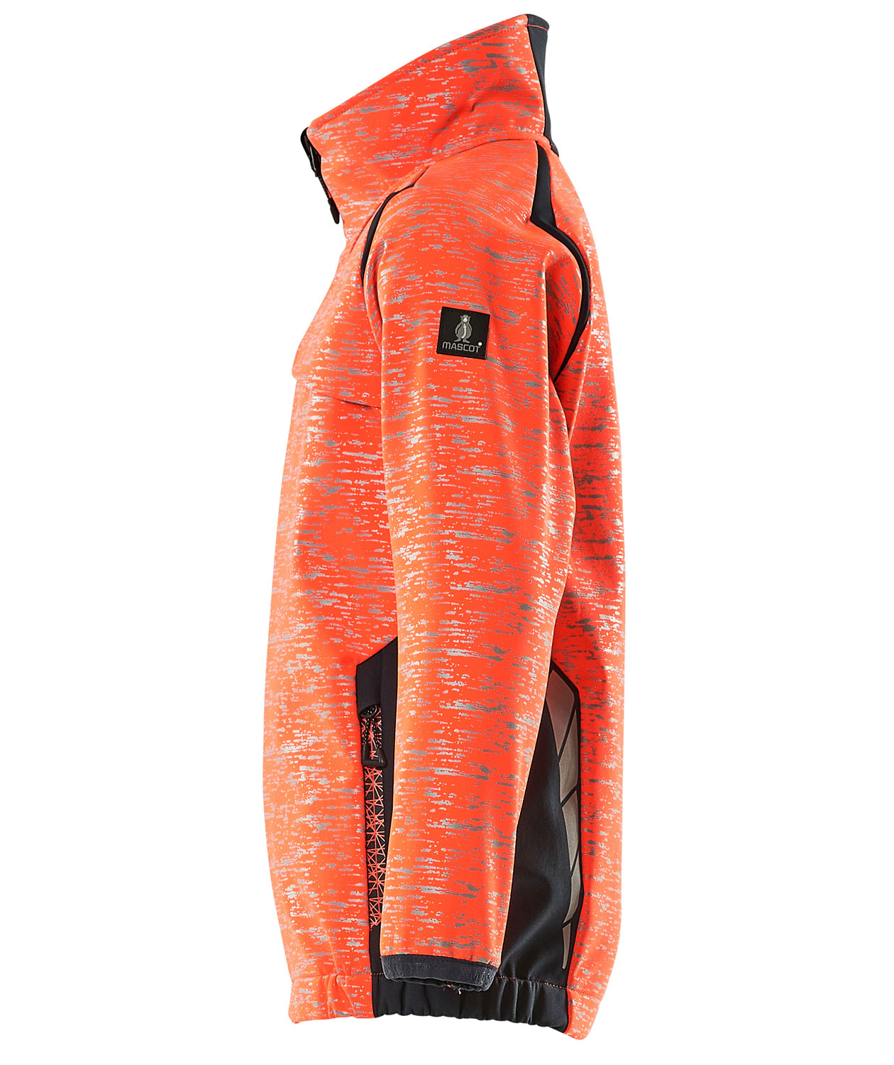 Mascot Accelerate Safe softshelljakke til b&oslash;rn, Hi-Vis R&oslash;d/M&oslash;rk Marine, large image number 4