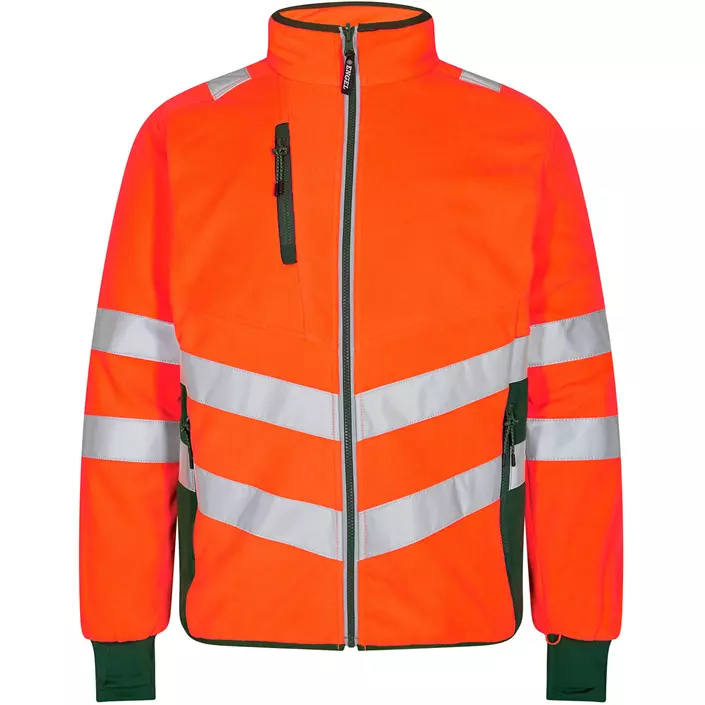 Engel Safety fleece jacket, Hi-vis Orange/Green, large image number 0