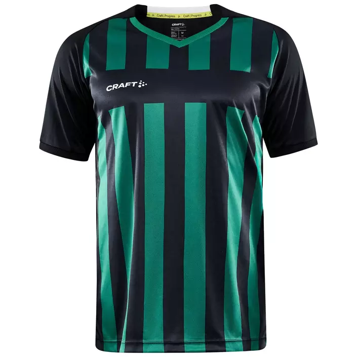 Craft Progress 2.0 Stripe Jersey T-shirt, Black/Team Green, large image number 0