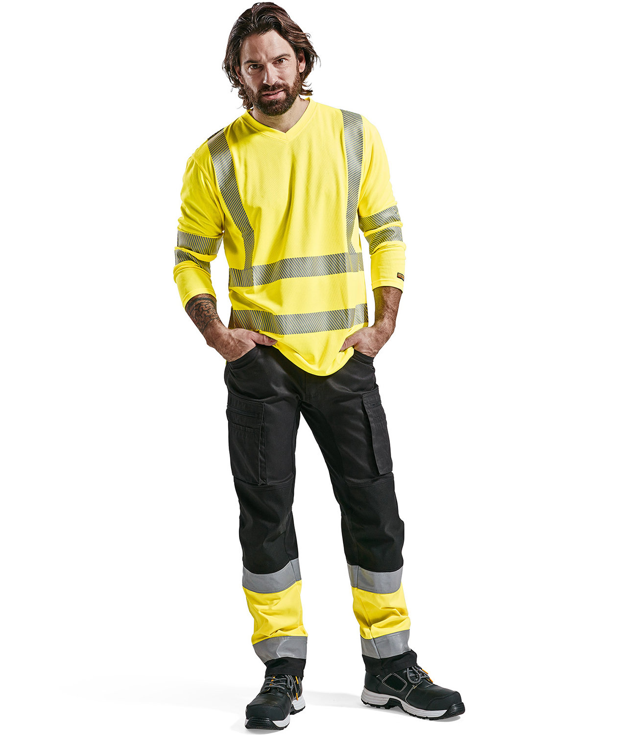 Bl&aring;kl&auml;der long-sleeved T-shirt, Hi-Vis Yellow, large image number 1