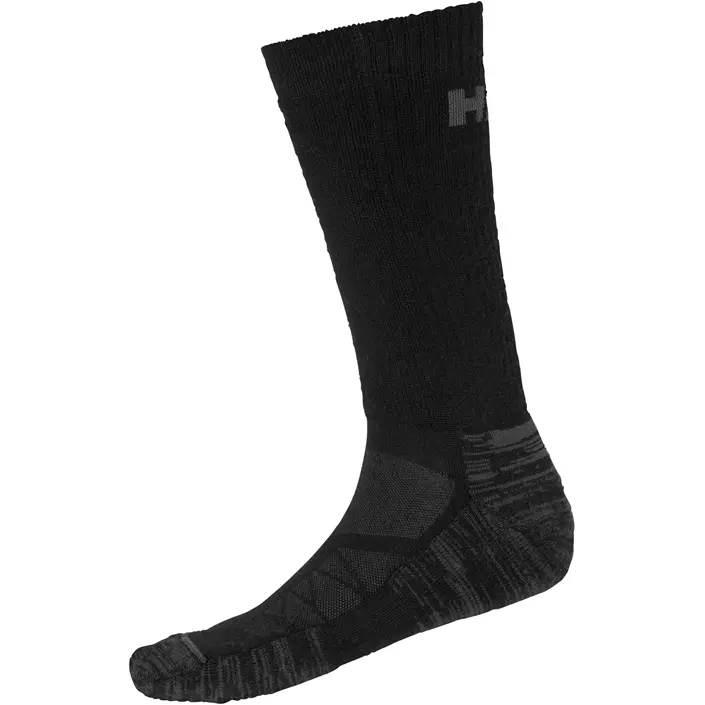 Helly Hansen Oxford winter socks with merino wool, Black, large image number 0