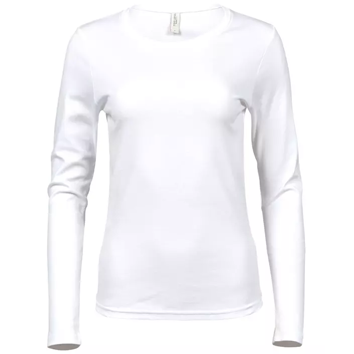 Tee Jays Interlock langærmet dame trøje, Hvid, large image number 0