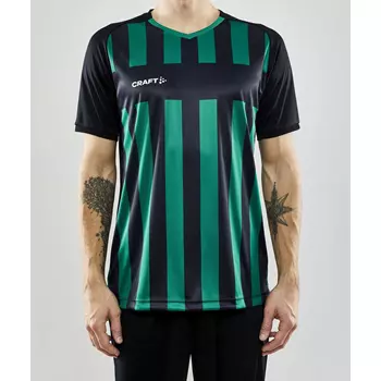 Craft Progress 2.0 Stripe Jersey T-shirt, Black/Team Green
