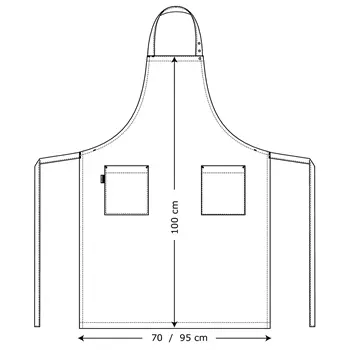 Kentaur bib apron with pockets, Dark Grey