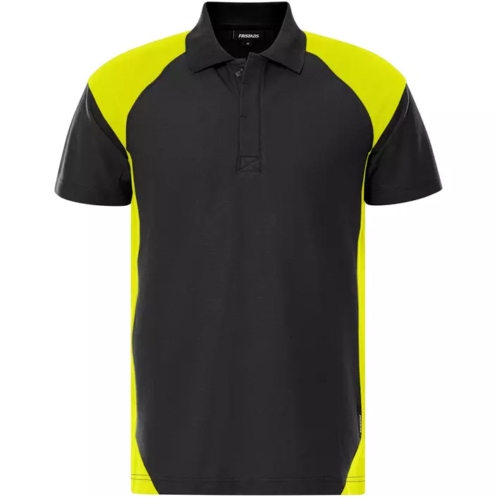 Fristads Heavy pikétröja 7047 GPM, Svart/Varselgul, large image number 0