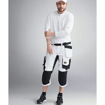 Snickers AllroundWork craftsman knee pants 6142, White/Black