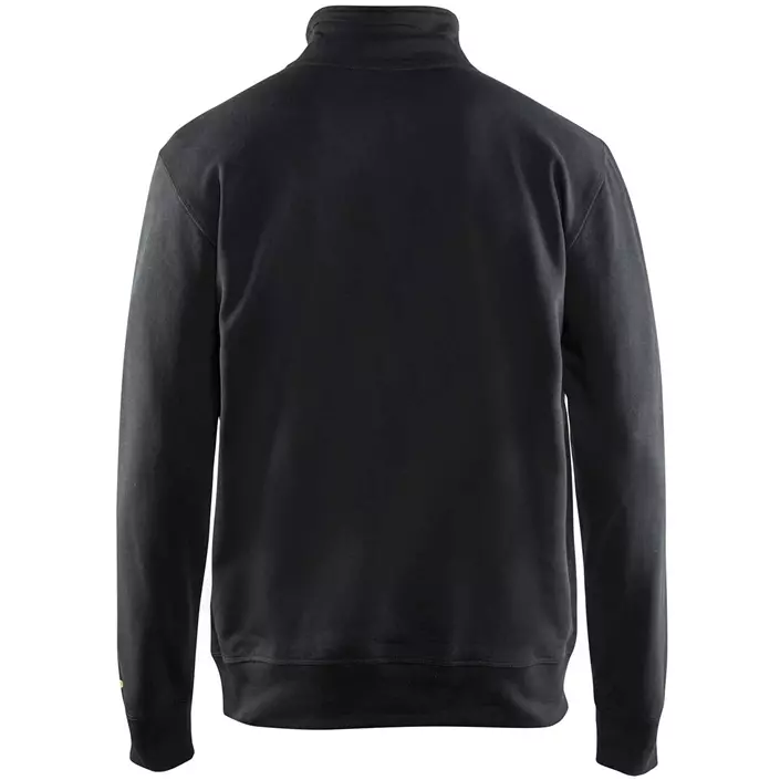 Blåkläder sweatshirt med kort blixtlås, Svart, large image number 1