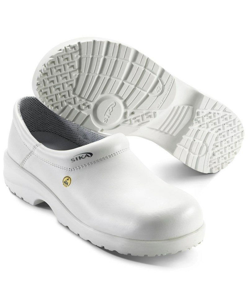 2nd quality product Sika Fusion safety clogs with heel cover S2, White