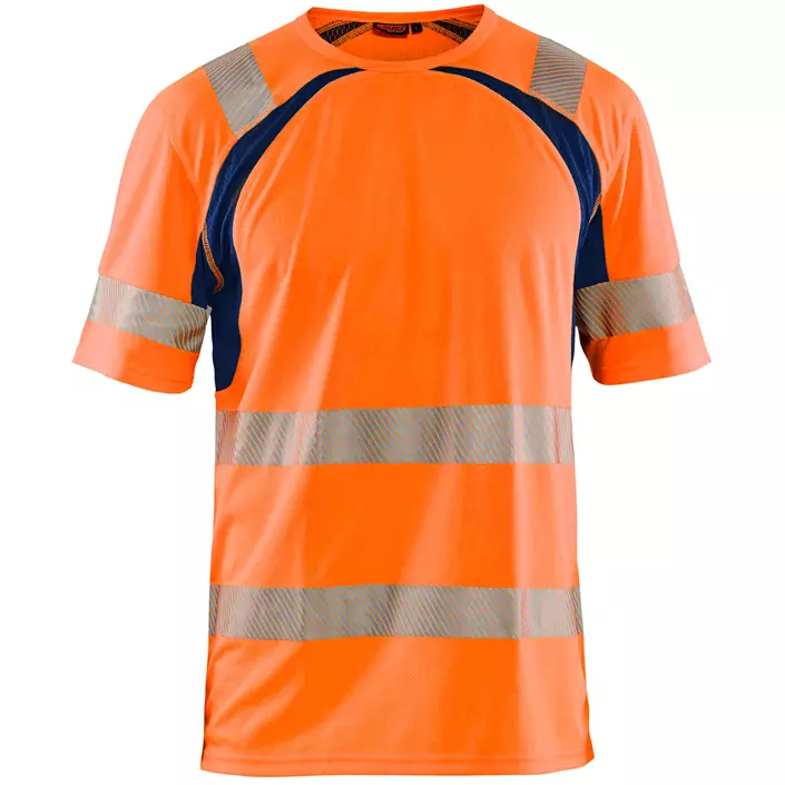 Blåkläder UV T-skjorte, Hi-vis Oransje/Marineblå, large image number 0