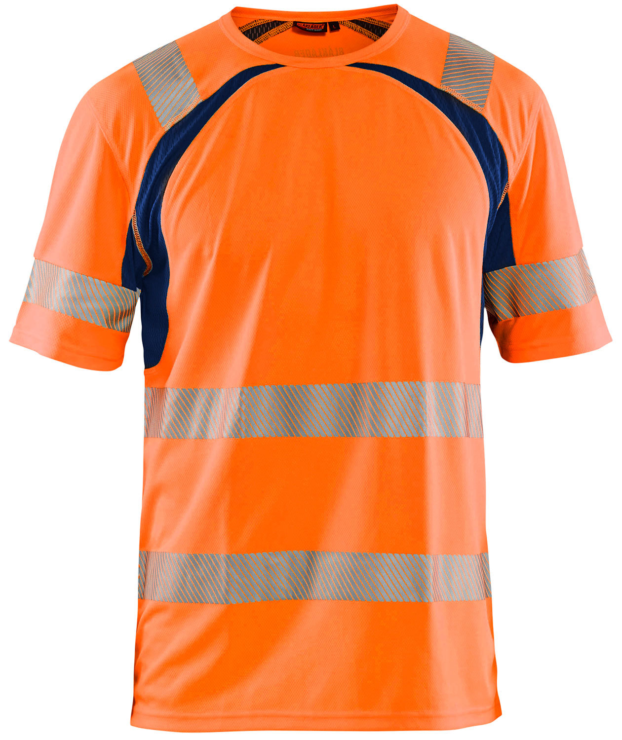 Bl&aring;kl&auml;der UV-T-shirt, Varsel Orange/Marinbl&aring;, large image number 0