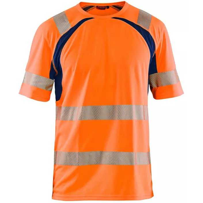Blåkläder UV T-Shirt, Hi-vis Orange/Marine, large image number 0