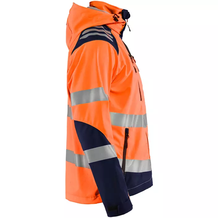 Blåkläder softshelljakke, Hi-vis Oransje/Marineblå, large image number 3