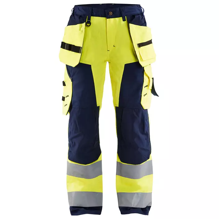 Blåkläder women's work trousers, Hi-vis yellow/Marine blue, large image number 0