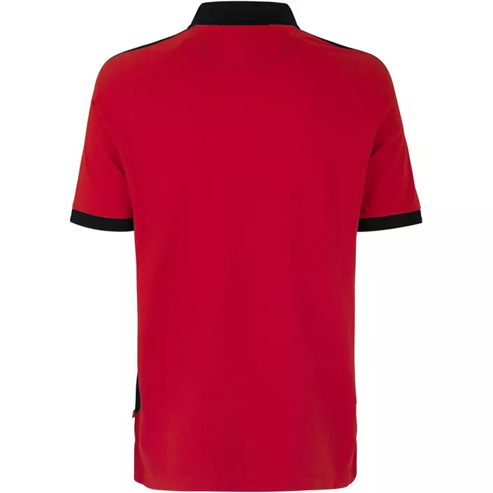 ID Pro Wear kontrast Polo T-shirt, Rød, large image number 1