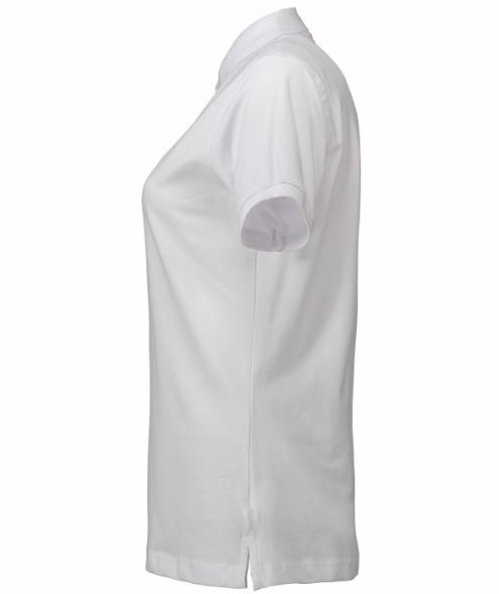 ID Pique Polo T-skjorte dame med stretch, Hvit, large image number 2