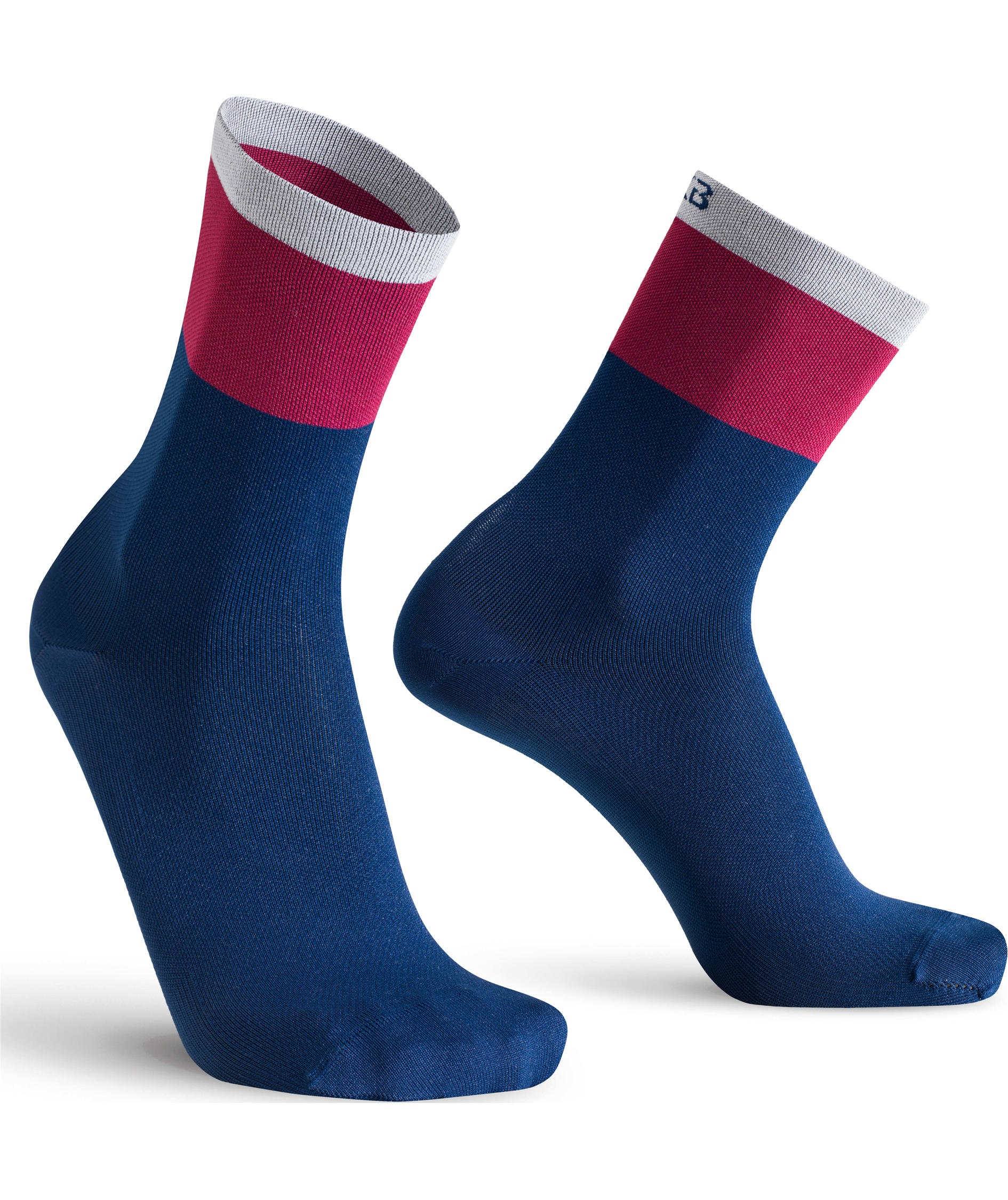 Oxyburn Block socks, Navy/berry, Navy/berry, swatch