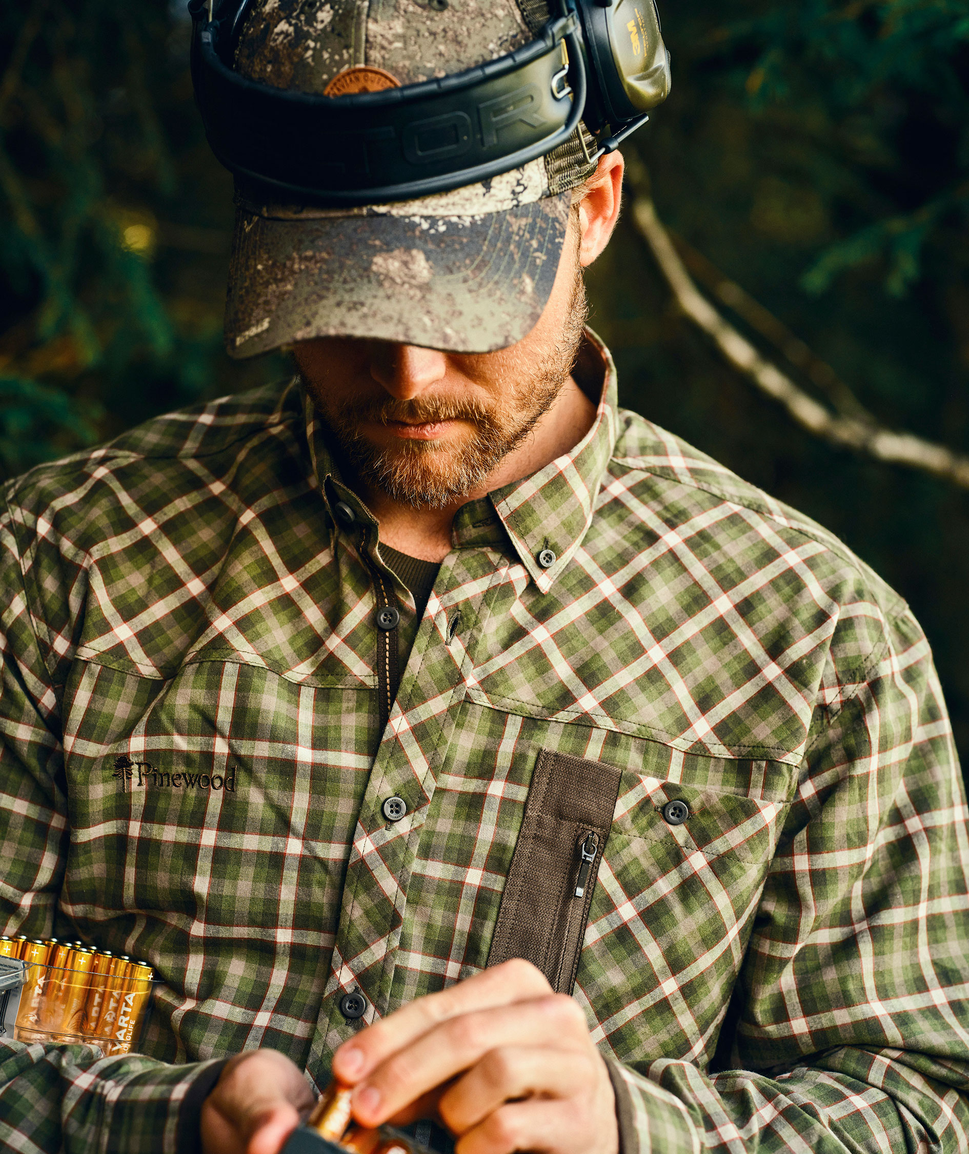 Pinewood Hunters Mesh kasket, Strata/Moss Green, Strata/Moss Green, large image number 6