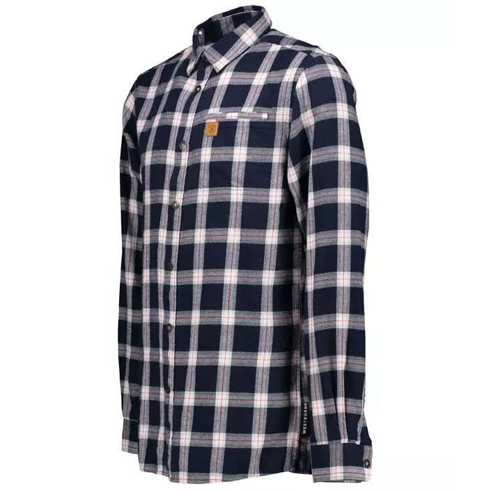 Westborn flannel shirt, Navy/White, large image number 2