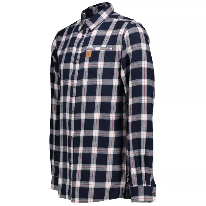 Westborn flannelskjorte, Navy/white, large image number 2