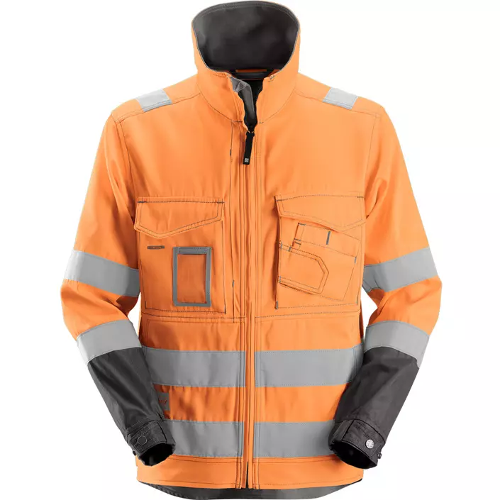 Snickers work jacket 1633, Orange/Grey Melange, large image number 0