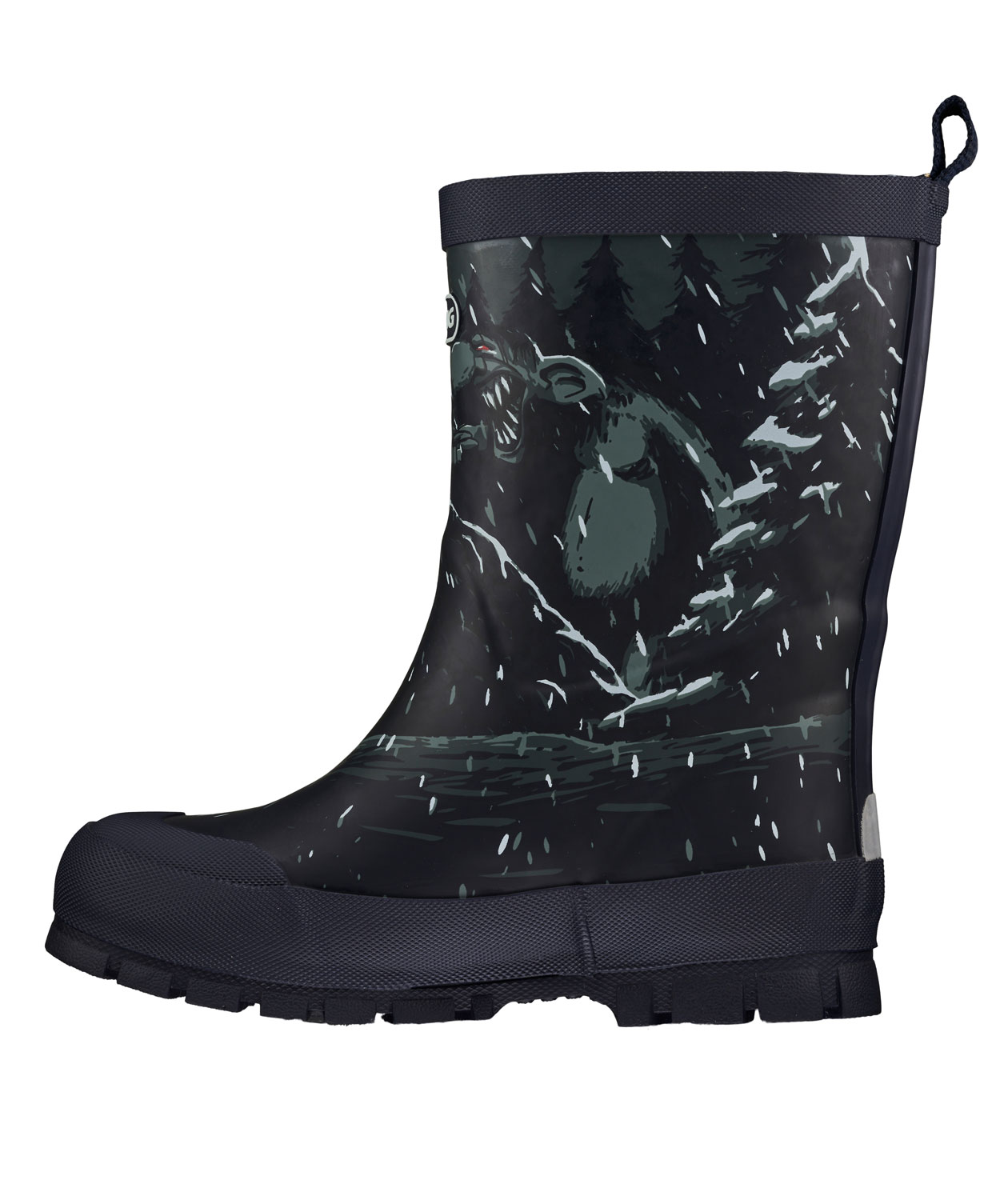 Viking Jolly Thermo Print rubber boots, Navy/Dark grey