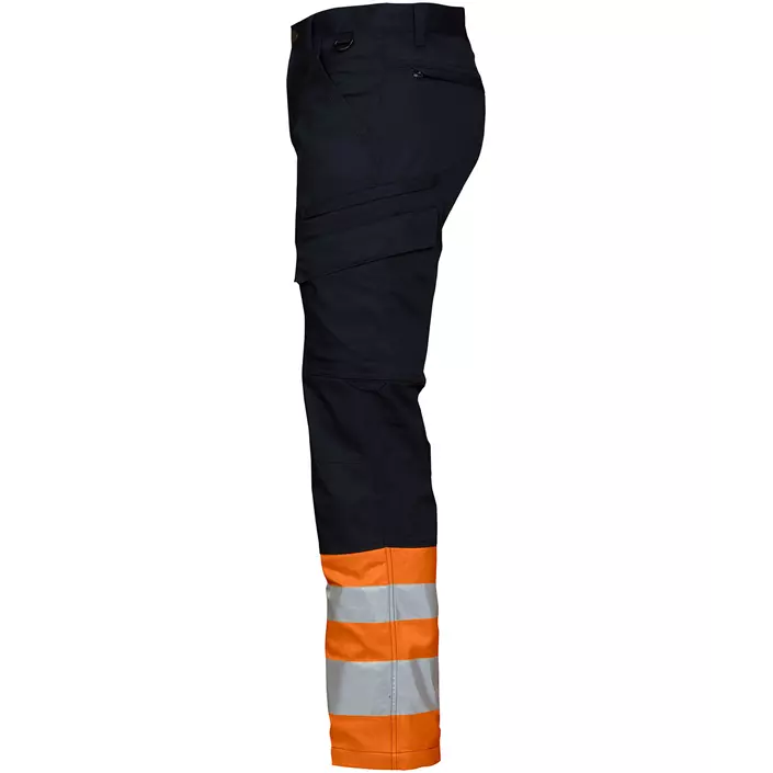 ProJob work trousers 6523, Black/Hi-vis Orange, large image number 2