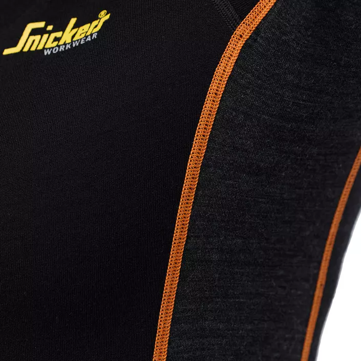 Snickers underställströja med merinoull 9470 dam, Black/Anthracite Melange, large image number 8