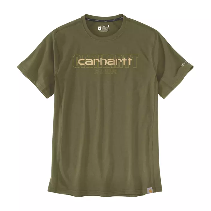 Carhartt Force Logo Graphic T-shirt, Dark Bronzed Green, large image number 0