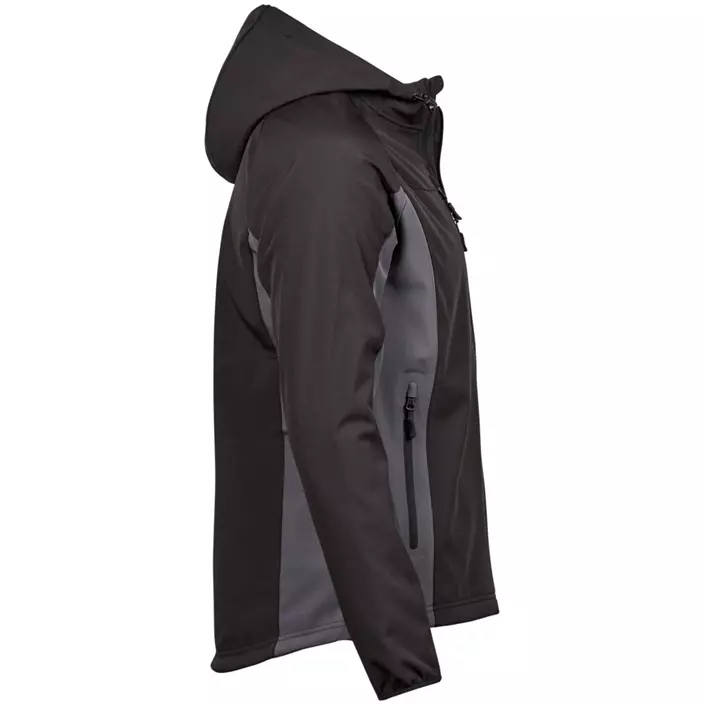 Tee Jays Performance softshell jacket with hood, Black/Dark Grey, large image number 3