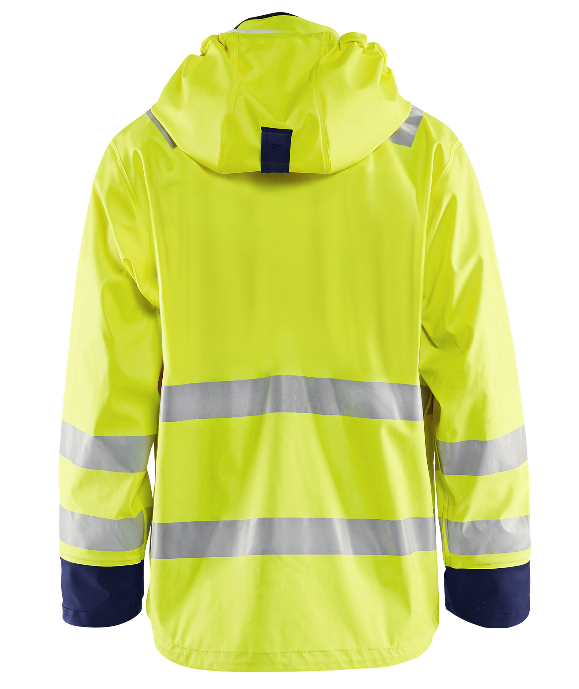 Bl&aring;kl&auml;der lined rain jacket, Hi-vis Yellow/Marine