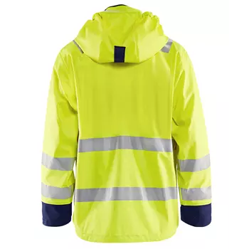 Blåkläder lined rain jacket, Hi-vis Yellow/Marine