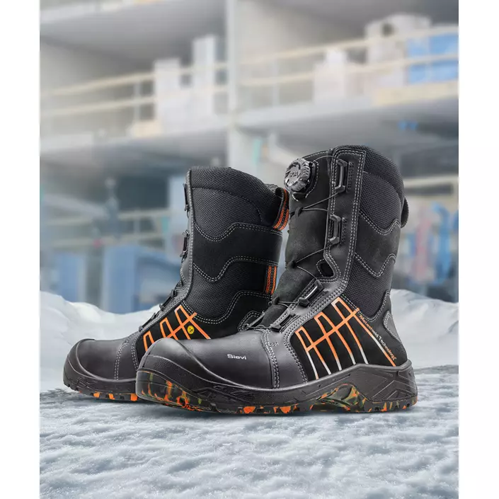 Sievi MGuard RollerW XL winter safety boots S3 HRO, Black/Orange, large image number 1